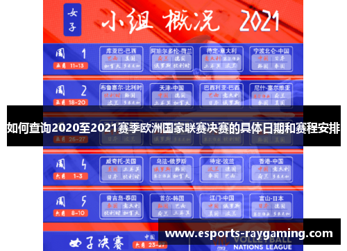 如何查询2020至2021赛季欧洲国家联赛决赛的具体日期和赛程安排